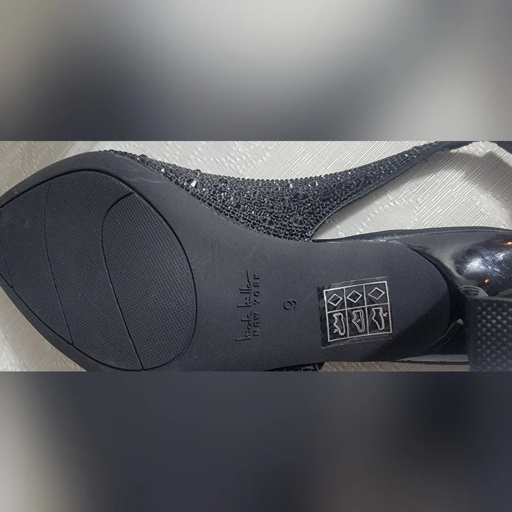 Elegant Black Women's Slingback Heels - Picture 9 of 10
